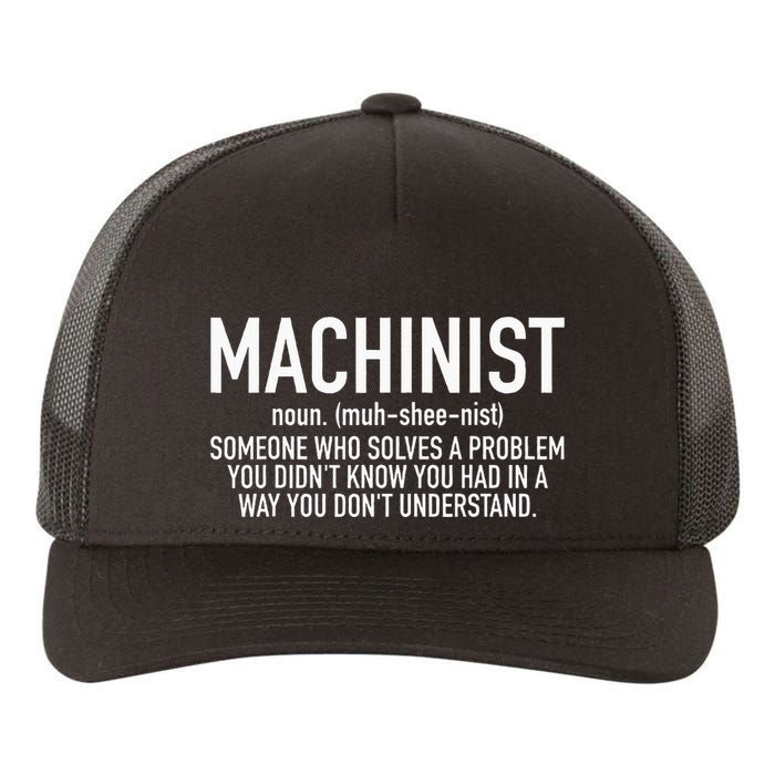 CNC Machinist Definition Yupoong Adult 5-Panel Trucker Hat