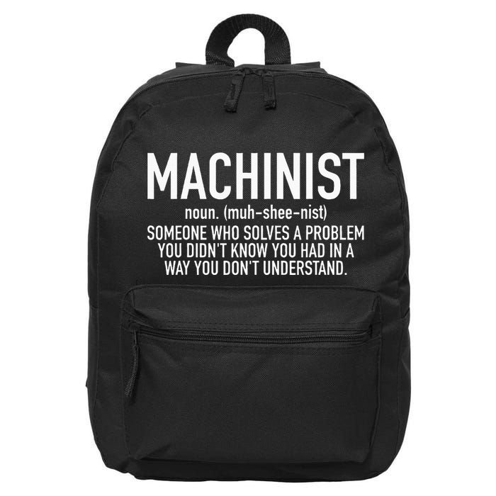 CNC Machinist Definition 16 in Basic Backpack