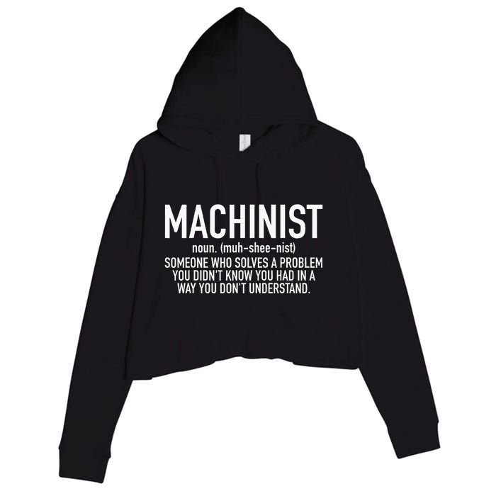 CNC Machinist Definition Crop Fleece Hoodie