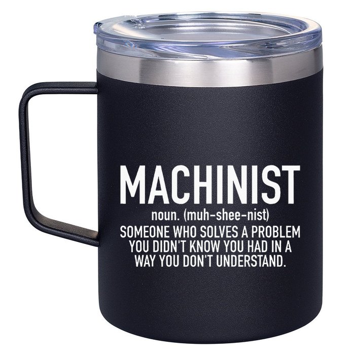CNC Machinist Definition 12oz Stainless Steel Coffee Mug