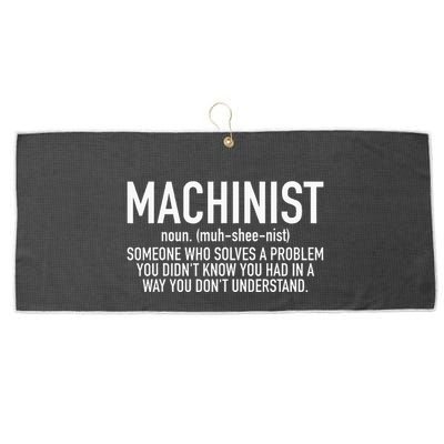 CNC Machinist Definition Large Microfiber Waffle Golf Towel