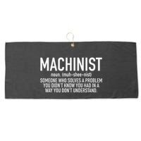 CNC Machinist Definition Large Microfiber Waffle Golf Towel
