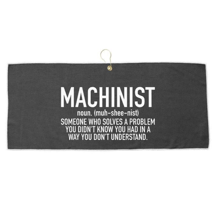 CNC Machinist Definition Large Microfiber Waffle Golf Towel