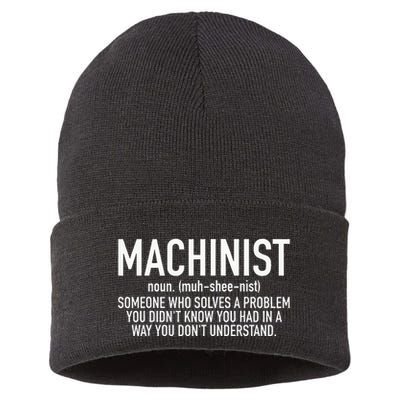 CNC Machinist Definition Sustainable Knit Beanie