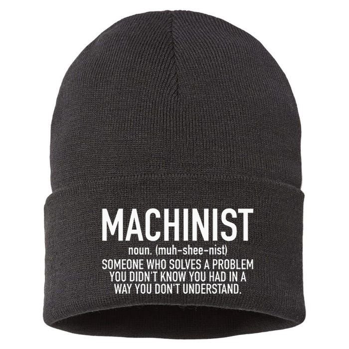 CNC Machinist Definition Sustainable Knit Beanie
