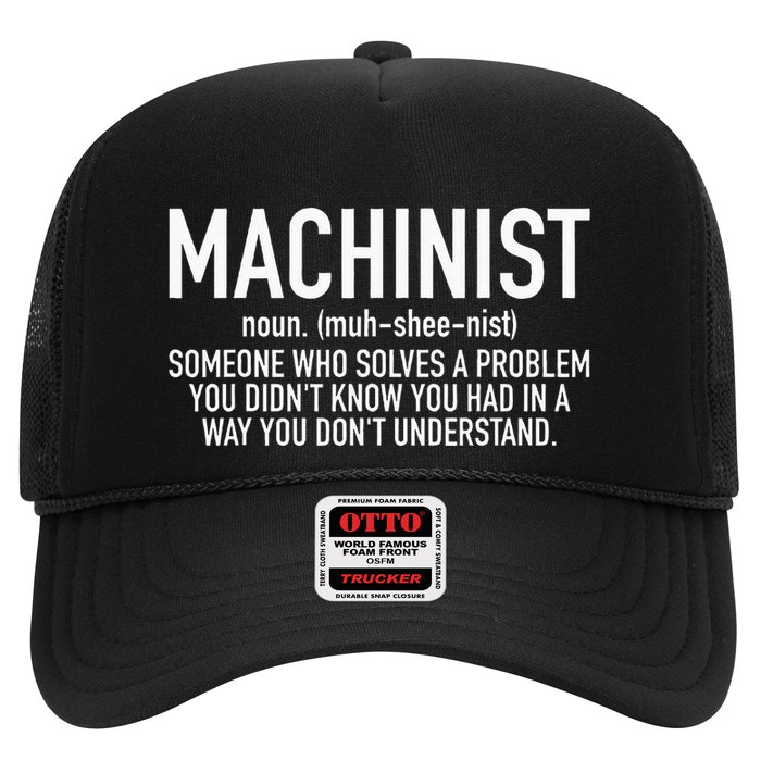 CNC Machinist Definition Trucker Hat