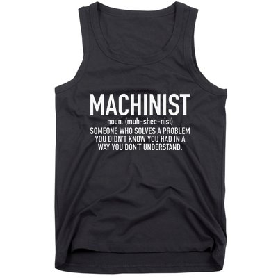 CNC Machinist Definition Tank Top