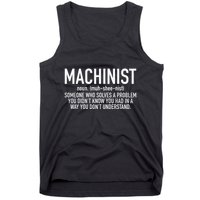 CNC Machinist Definition Tank Top