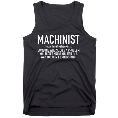 CNC Machinist Definition Tank Top