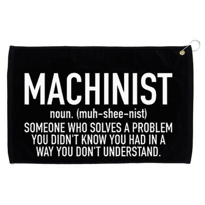 CNC Machinist Definition Grommeted Golf Towel