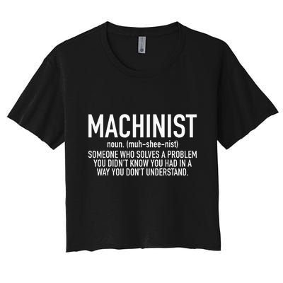 CNC Machinist Definition Crop Top