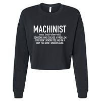 CNC Machinist Definition Cropped Pullover Crew