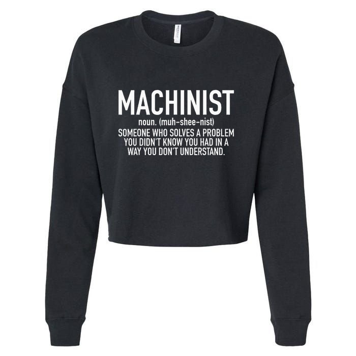 CNC Machinist Definition Cropped Pullover Crew