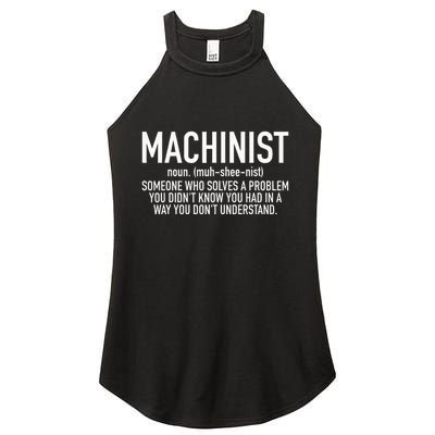 CNC Machinist Definition Women's Perfect Tri Rocker Tank