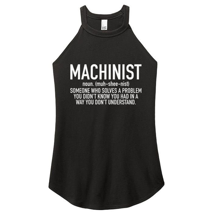 CNC Machinist Definition Women's Perfect Tri Rocker Tank