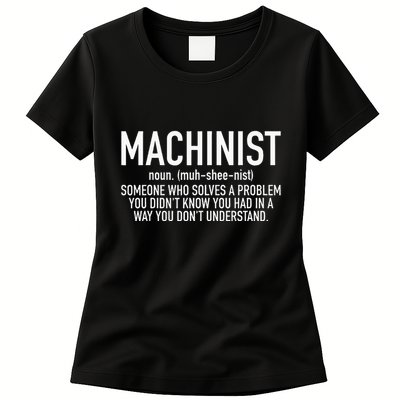 CNC Machinist Definition Womens T-Shirt