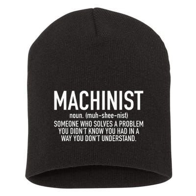 CNC Machinist Definition Short Acrylic Beanie