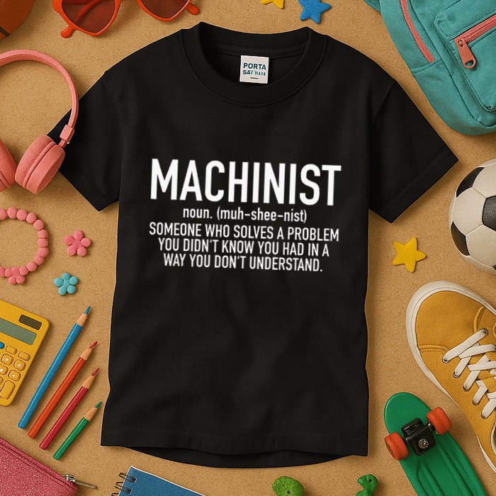 CNC Machinist Definition Kids T-Shirt