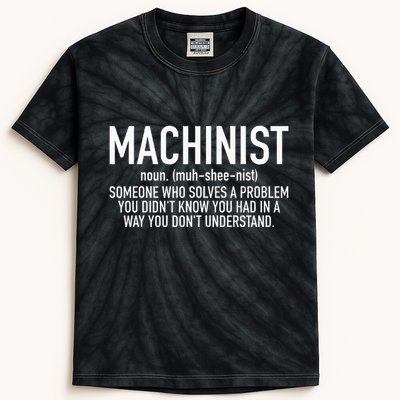 CNC Machinist Definition Kids Tie-Dye T-Shirt