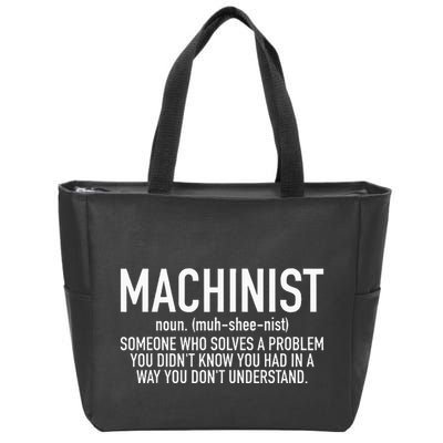 CNC Machinist Definition Zip Tote Bag