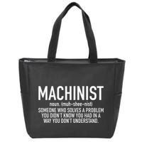 CNC Machinist Definition Zip Tote Bag