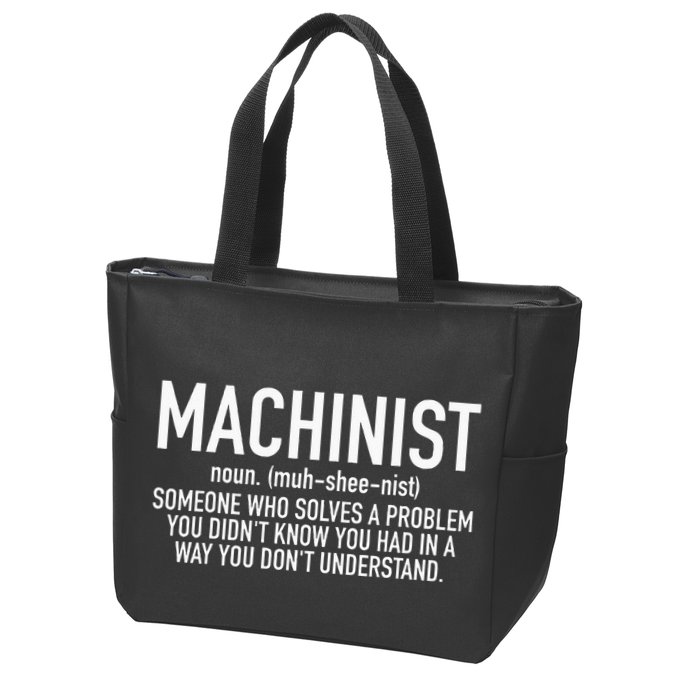 CNC Machinist Definition Zip Tote Bag