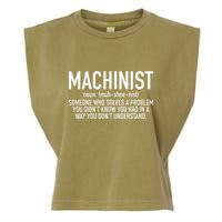CNC Machinist Definition Garment-Dyed Women's Muscle Tee