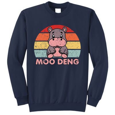 Cute Moo Deng Baby Hippo Vintage Zoo Baby Hippo Sweatshirt