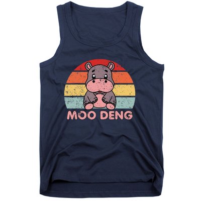 Cute Moo Deng Baby Hippo Vintage Zoo Baby Hippo Tank Top