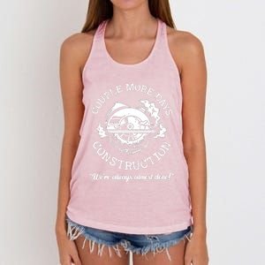 Couple More Days Construction We’re Always Almost Done Women's Knotted Racerback Tank