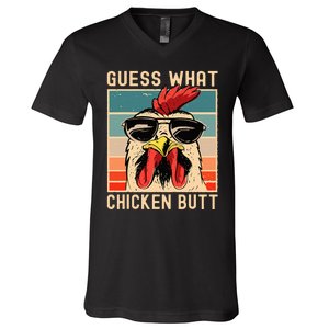 Chicken Meme Design Guess What Chicken Butt V-Neck T-Shirt