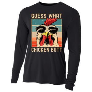 Chicken Meme Design Guess What Chicken Butt Cooling Performance Long Sleeve Crew