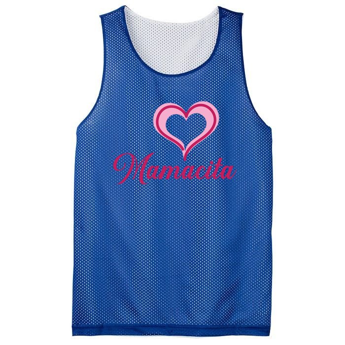 Cute Mother’s Day Love Heart Mamacita Funny Gift Mesh Reversible Basketball Jersey Tank