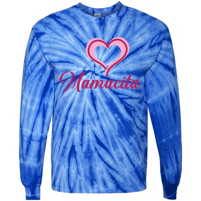 Cute Mother’s Day Love Heart Mamacita Funny Gift Tie-Dye Long Sleeve Shirt