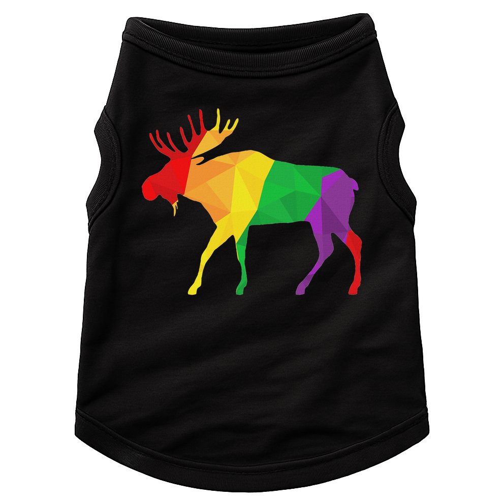 Colorful Moose Deer Elk Hunting Season Deer Hunter Gifts Men Doggie Tank