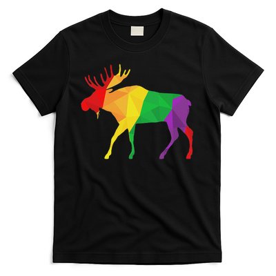 Colorful Moose Deer Elk Hunting Season Deer Hunter Gifts Men T-Shirt