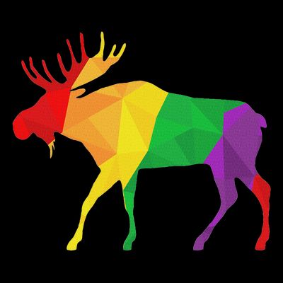Colorful Moose Deer Elk Hunting Season Deer Hunter Gifts Men T-Shirt