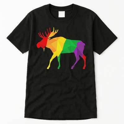 Colorful Moose Deer Elk Hunting Season Deer Hunter Gifts Men Tall T-Shirt