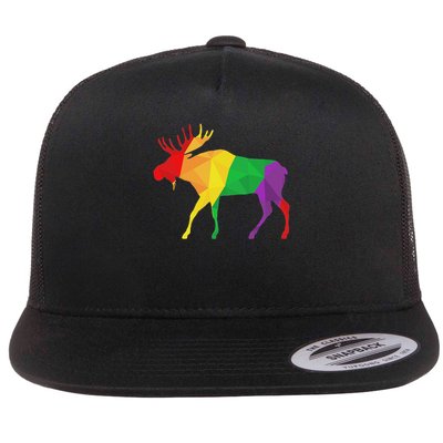 Colorful Moose Deer Elk Hunting Season Deer Hunter Gifts Men Flatbill Hat