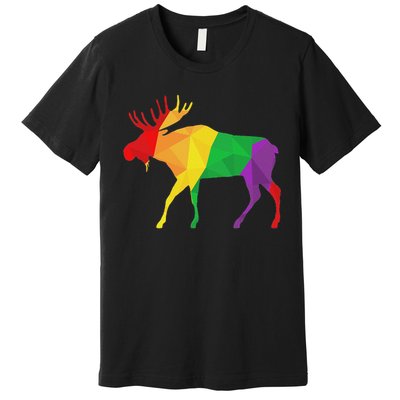 Colorful Moose Deer Elk Hunting Season Deer Hunter Gifts Men Premium T-Shirt