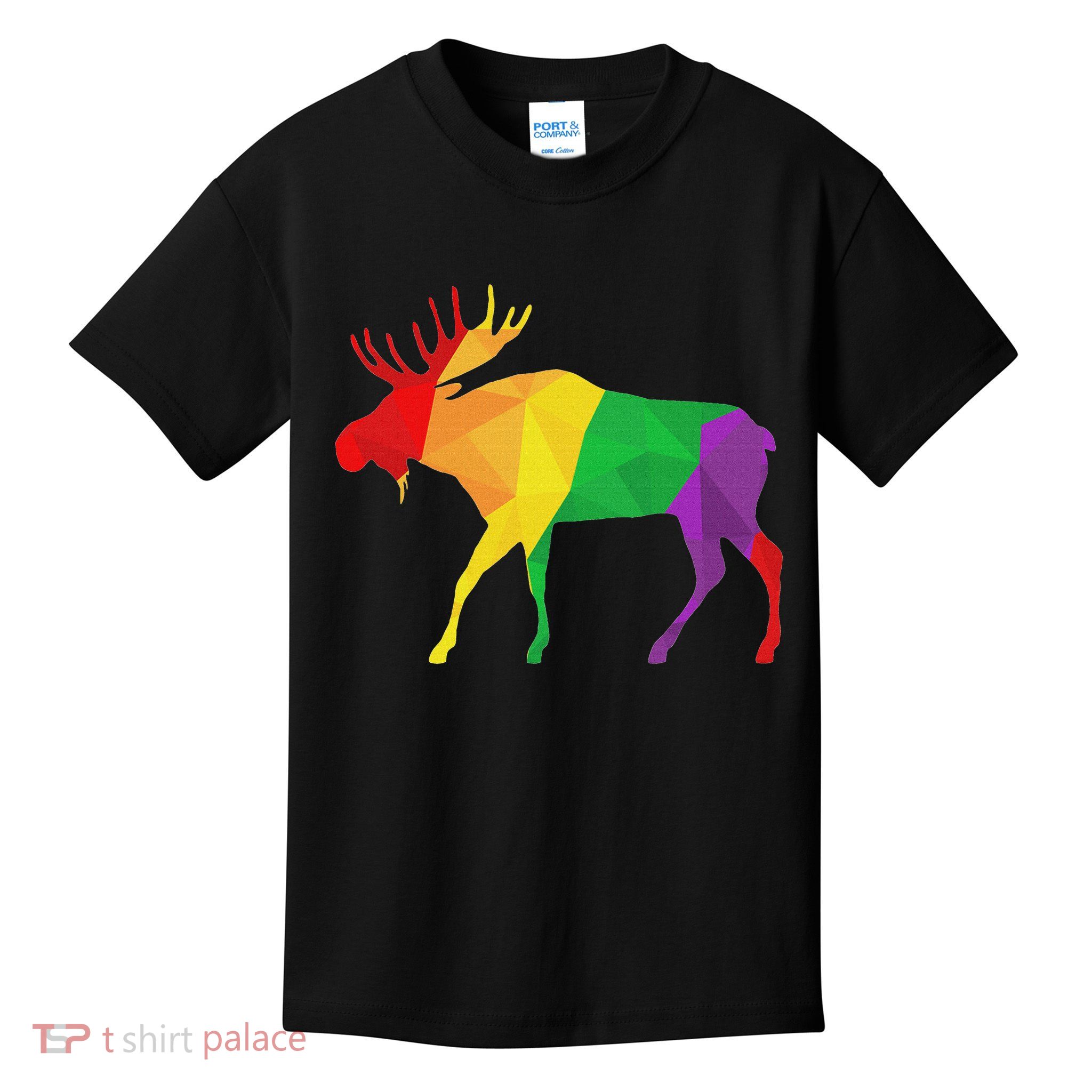 Colorful Moose Deer Elk Hunting Season Deer Hunter Gifts Men Kids T-Shirt