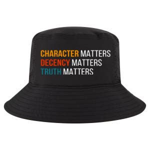 Character Matters Decency Matters Truth Matters America Cool Comfort Performance Bucket Hat