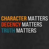 Character Matters Decency Matters Truth Matters America Cool Comfort Performance Bucket Hat