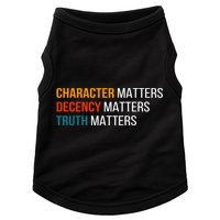 Character Matters Decency Matters Truth Matters America Doggie Tank