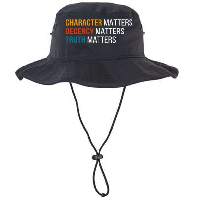 Character Matters Decency Matters Truth Matters America Bucket Hat