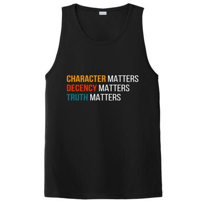 Character Matters Decency Matters Truth Matters America PosiCharge Competitor Tank