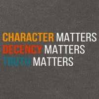 Character Matters Decency Matters Truth Matters America Cotton Canvas Backpack