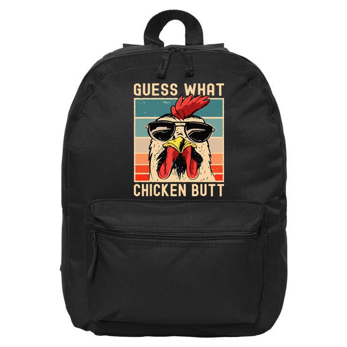 Chicken Meme Design Guess What Chicken Butt 16 in Basic Backpack