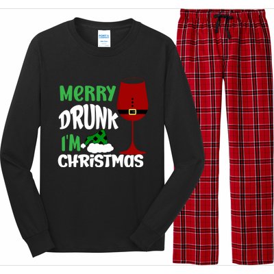 Christmas Merry Drunk Im Christmas Wine Santa Great Gift Long Sleeve Pajama Set