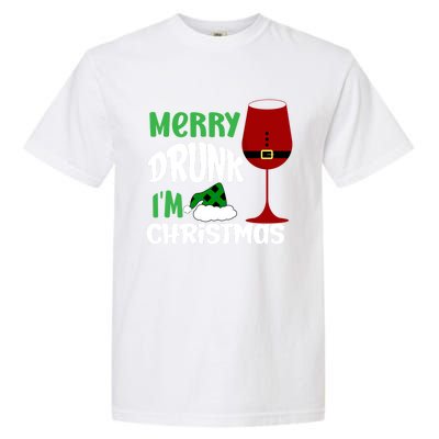 Christmas Merry Drunk Im Christmas Wine Santa Great Gift Garment-Dyed Heavyweight T-Shirt